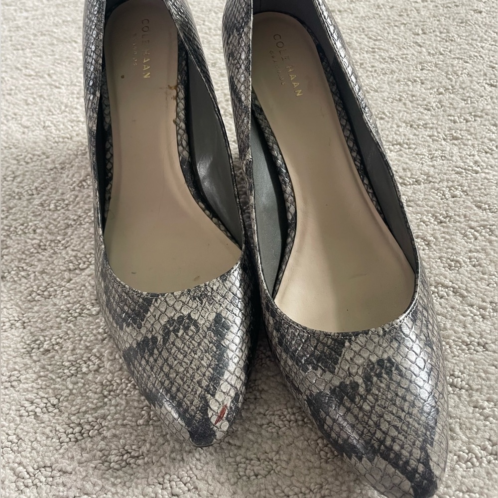 Cole Haan snake skin wedge